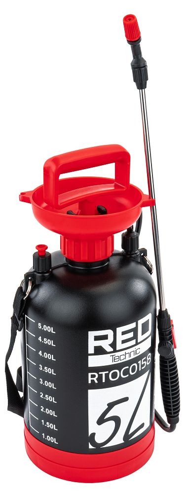 Ruční postřikovač RED Technic RTOC0158 — ruční pumpa s úchytem