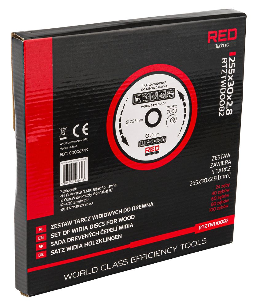 Sada 5 kotoučů 255/30 mm Powermat – balení krabice