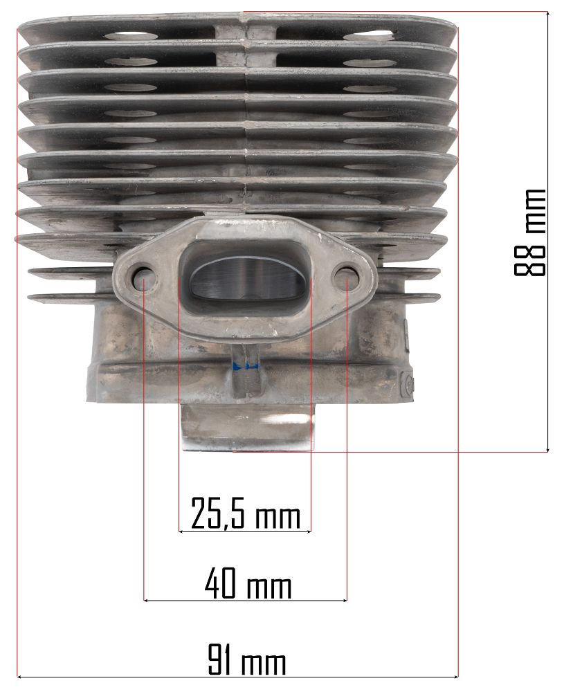Sada válce a pístu RTODL0059-CT – detail válce