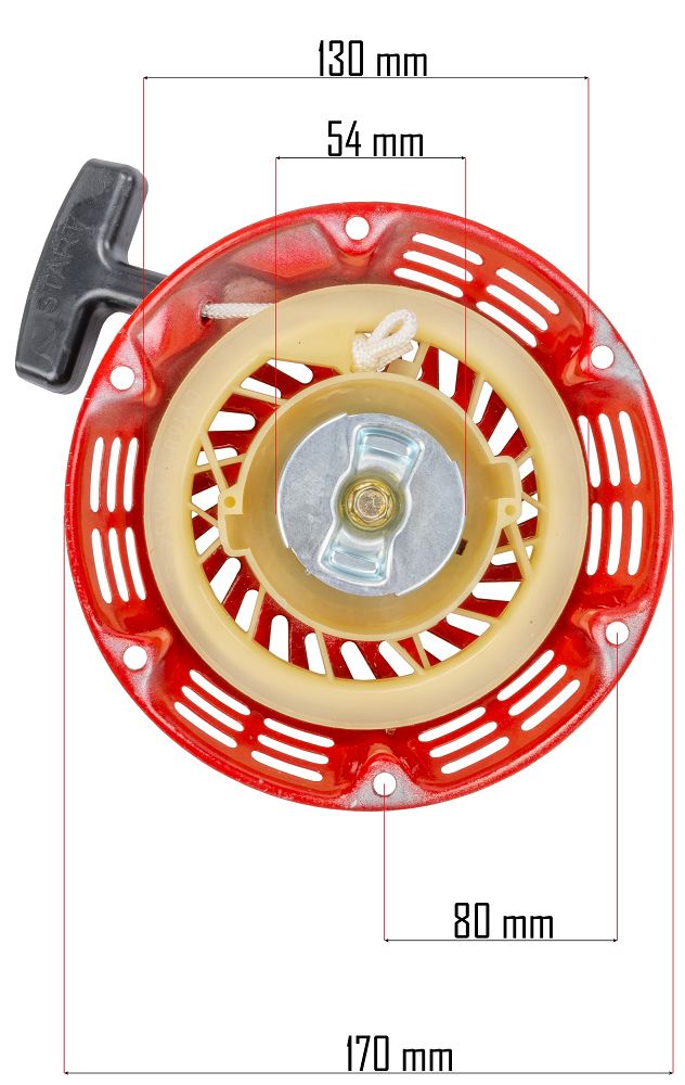 Startér motoru Powermat PM-GX160-ST – rozměrový výkres