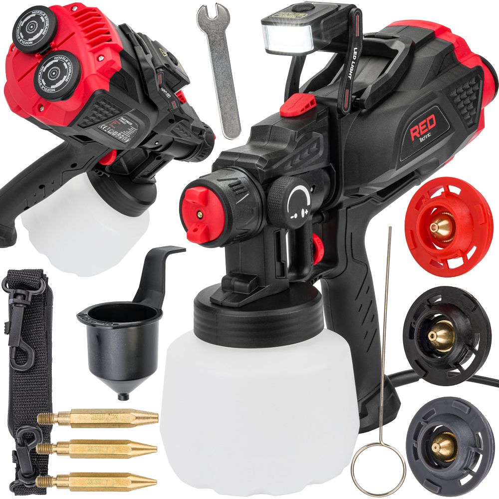 Stříkací pistole RED TECHNIC RTPDM0020 – detail LED osvětlení