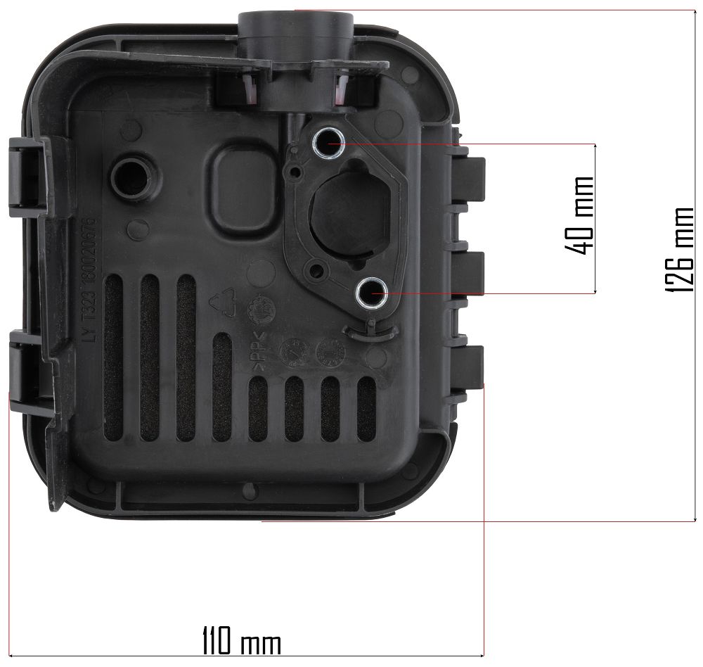 Vzduchový filtr pro kultivátor Powermat RTGGS0103-FI – rozměrový náhled