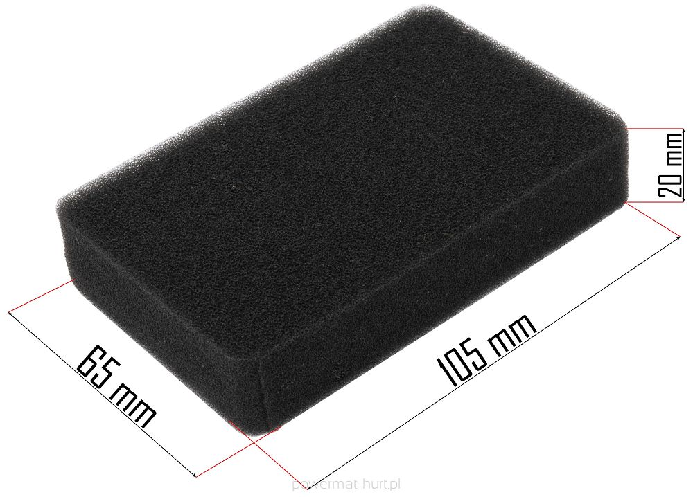 Vzduchový filtr Powermat RTKSS0096-FI – rozměry a detail
