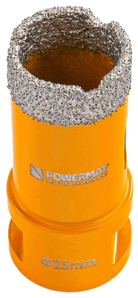 Diamantová korunka 25 mm M14 — diamantový segment detail