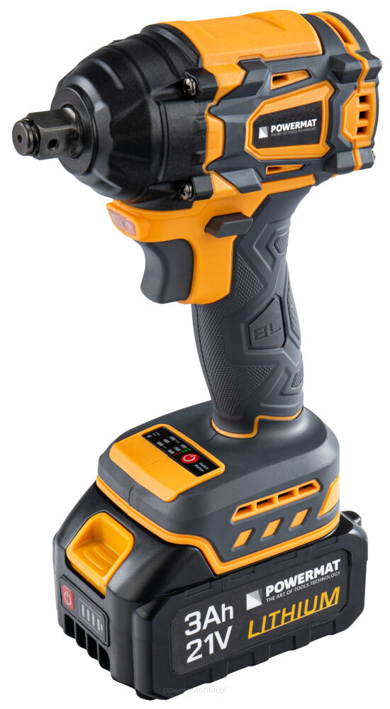 Akumulátorový rázový klíč Powermat PM-AKU-21V-3M – celkový pohled