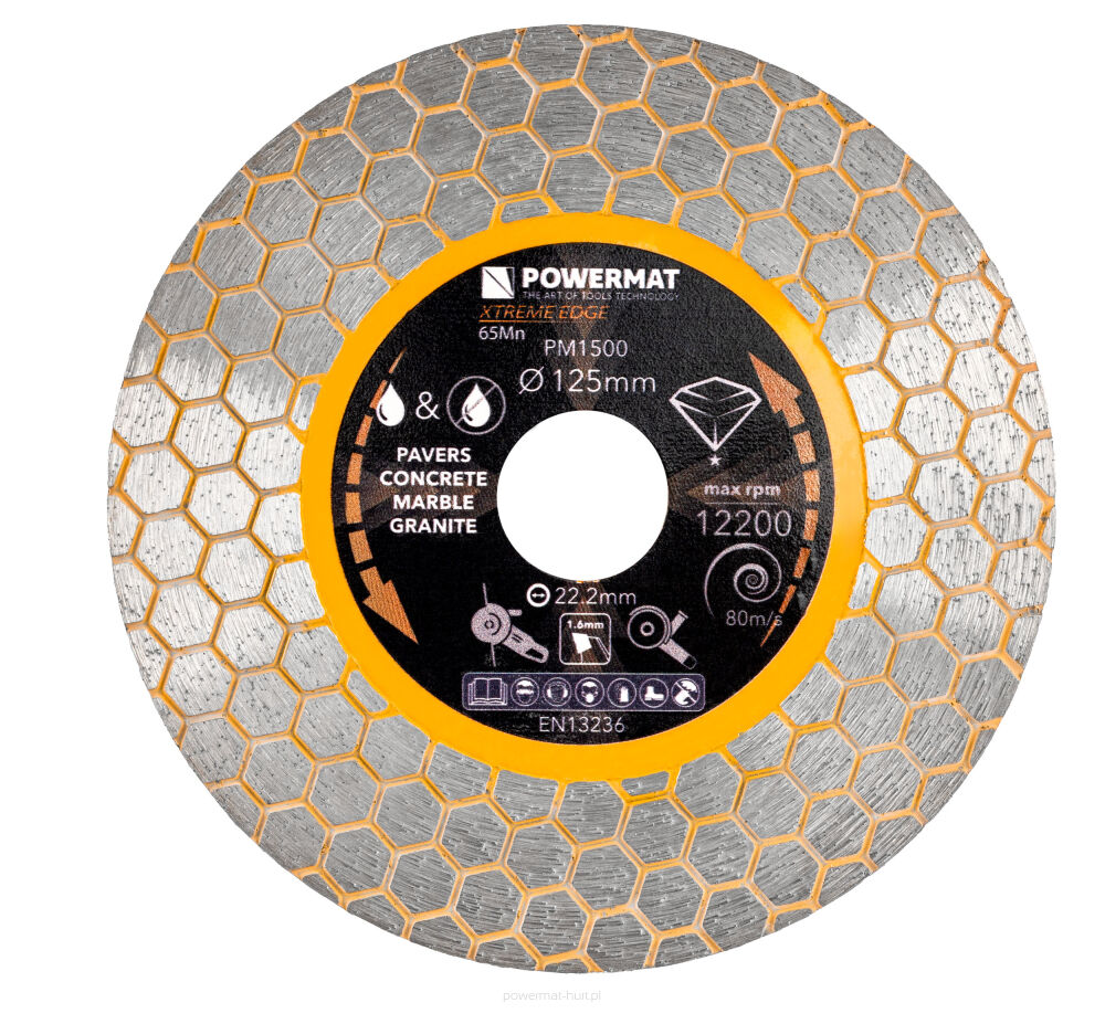 Diamantový kotouč Powermat Extreme Edge 125 mm – celkový pohled