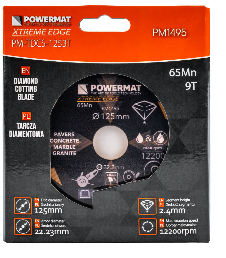 Diamantový segmentový kotouč Powermat Extreme Edge 125 mm – detail segmentů