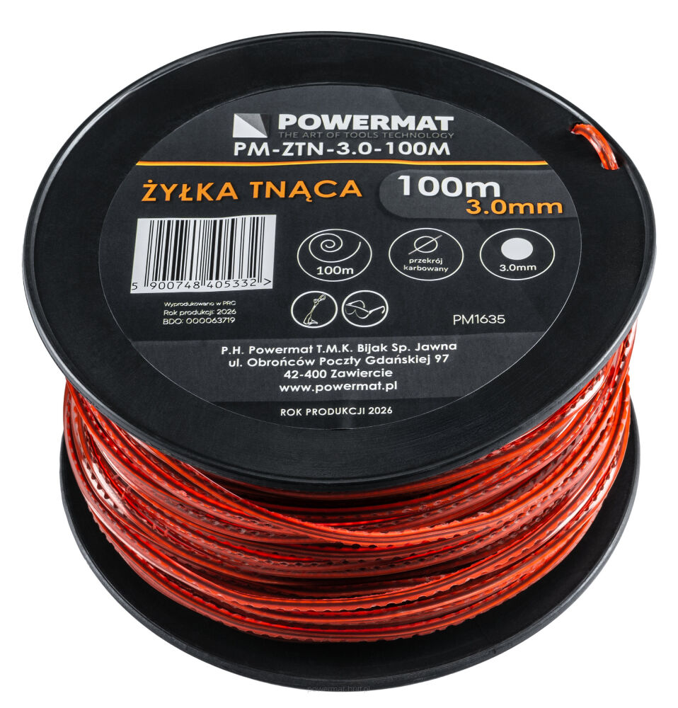 Žací struna Powermat PM-ZTN-3.0-100M — celkový pohled