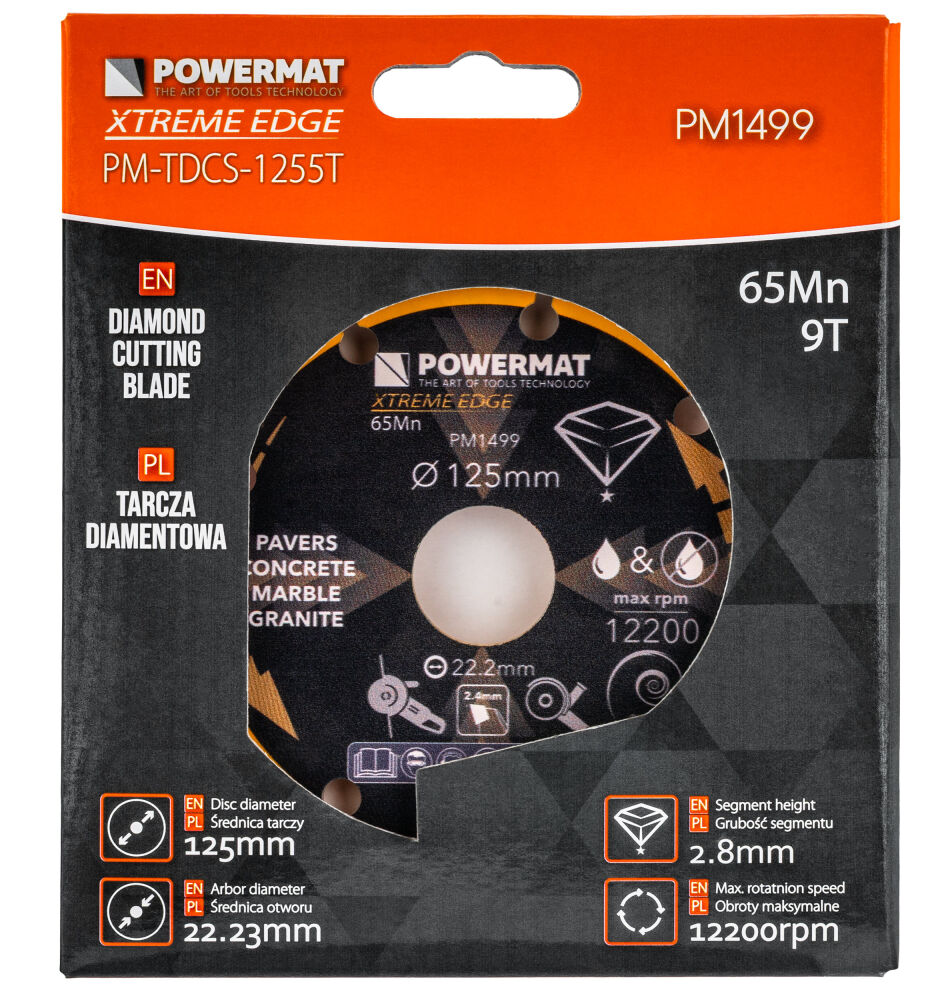 Diamantový segmentový kotouč 125 mm Powermat Extreme Edge – detail segmentů