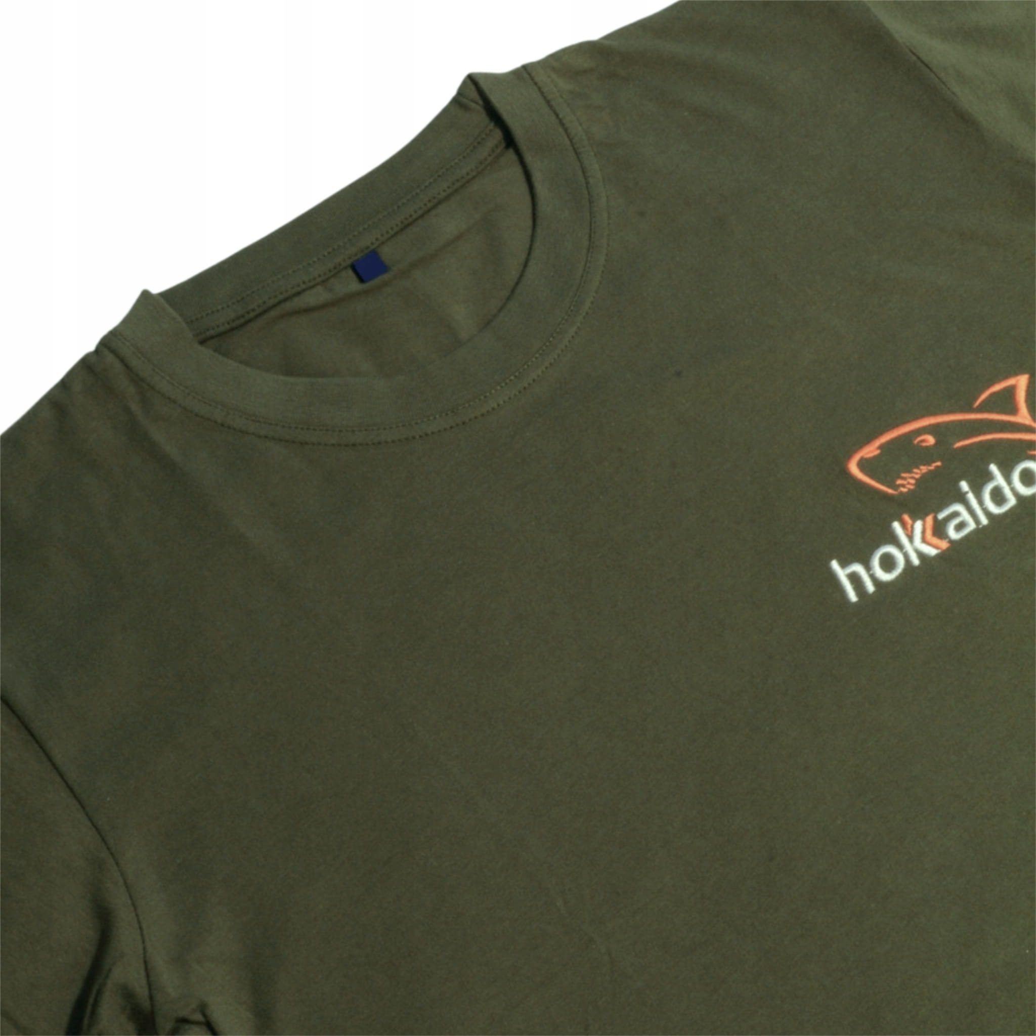 Rybářské polo tričko Hokkaido khaki – detail límce