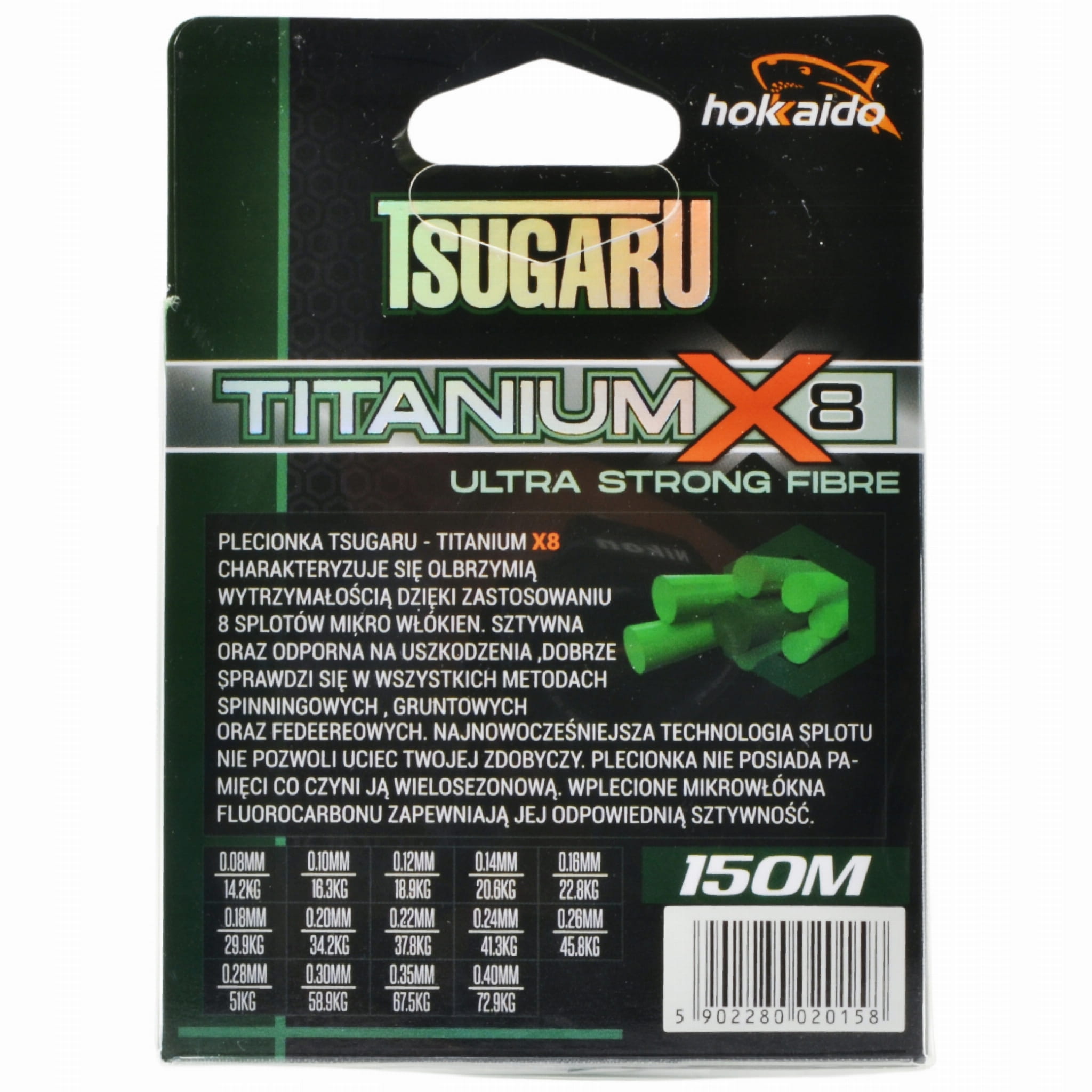 Titanum X8 Hokkaido — detail barvy a splétání šňůry