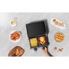 Bezolovnatá fritéza airfryer 9 l 2500 W s dvojitými komorami a lcd displejem