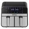 Bezolovnatá fritéza airfryer 9 l 2500 W s dvojitými komorami a lcd displejem