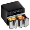 Bezolovnatá fritéza airfryer 9 l 2500 W s dvojitými komorami a lcd displejem
