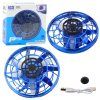 43008 4 letajici disk ufo pro hazeni s led svetlem gyroskop modry
