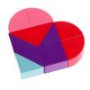 43233 4 magneticke kostky tangram puzzle srdce samolepky 8 ks
