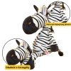46119 2 plysova mazliva zebra cernobila 25 cm