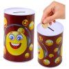 46593 6 pokladnicka kovova emotikony modra hneda 13 x 8cm