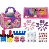 49746 5 sada krasy kufrik ruzovy diy make up nehty prislusenstvi