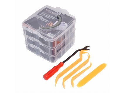 Sada 630 ks sponiek, kolíkov, čalúnnických svoriek + vyťahovač a sťahováky KD10612