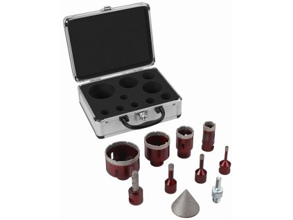 Sada diamantových vrtákov + kónická fréza kd12642