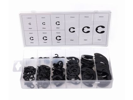Sada na upevnenie poistných krúžkov e-clips 300 ks kd10484