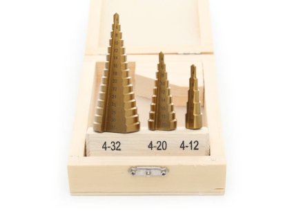 Stupňovité vrtáky 4-32 mm, 3 ks kd10244