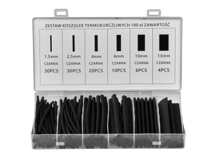 Teplom zmršťovacie trubice, sada 100 kusov KD10919