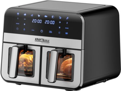 KRAFT&DELE fritéza bez tuku 9 l s LCD displejom a dvojitou varnou zónou KD4179