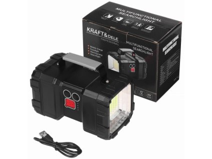 LED akumulátorová baterka KRAFT&DELE s powerbankou KD1249