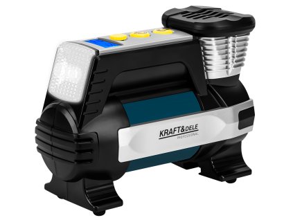 Prenosný 12 V kompresor do auta s LCD displejom a LED svietidlom KD3442