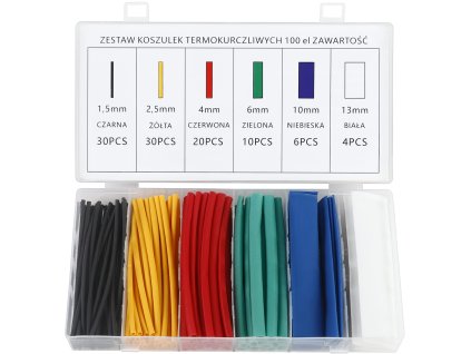 Termosmršťovacie trubice, sada 100 ks. KD10918