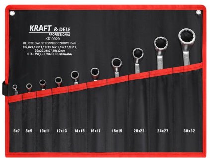 Obojstranné kľúče s okom 10 ks kd10929