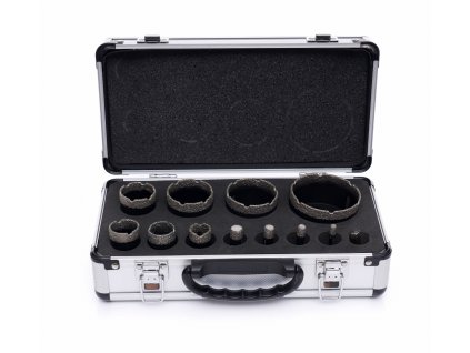 Diamantové vrtáky v kufríku, 12 ks KD11227