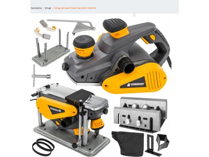 Screenshot 2025 02 14 at 12 16 10 STRUG ELEKTRYCZNY DO DREWNA HEBLARKA 2000W HEBEL STOLARSKI STRUGARKA (PM SE 2000T PM0703) • Cena Opinie 17247620488 • Allegro.pl