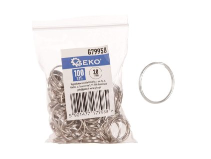 60378 krouzek privesek na klice 20 mm 100 ks 100