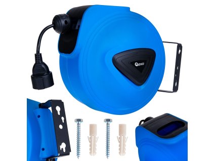 Elektrický predlžovací kábel s automatickým navíjaním - 15 m + 1,5 m