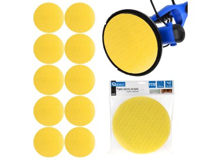 55377 brusny papir na disk kotouc s otvory 225 mm p220 zirafa 10 100 500