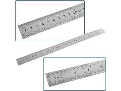 61095 linearni meritko nerezove pravitko 300 mm 20 600