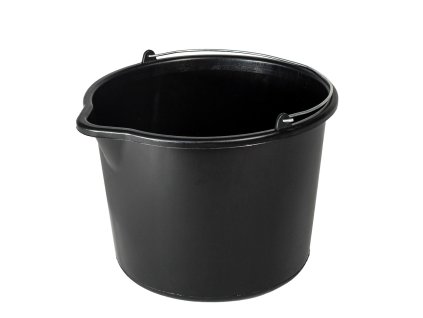 70422 stavebni kbelik 16 l cerny s nalivkou