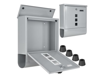 66078 postovni schranka 34x30 7x10cm seda 5