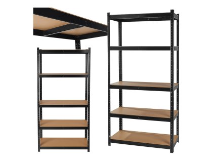 69885 skladovy regal cerny 180x40x90cm 265kg zesileny 1