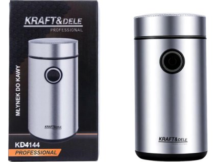 Elegantný elektrický mlynček na kávu 250 W KD4144 - kompaktný strieborný dizajn