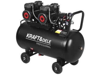 Profesionálny bezolejový kompresor 100 l, 2 × 2200 W, tichá prevádzka KD4083