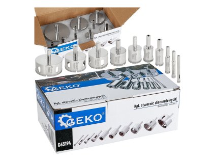 Sada diamantových korunkových vrtákov 668 mm 10 ks