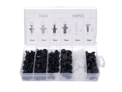 Klipy a spony na upevnenie čalúnenia, 100 ks kd10498