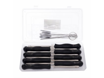 Kľúče na nastavenie karburátora 8 ks + kefy kd11245