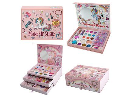 48840 sada 3v1 na make up nehty a sperky ruzova sperkovnice