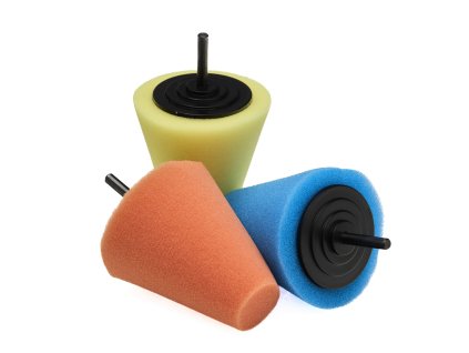 Leštiace špongie kónické na ráfiky 150 mm, sada 3 kusov. KD1592