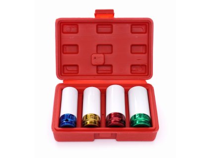 Nástrčné kľúče na ráfiky 17/19/21/22 mm, sada 1/2" KD10523